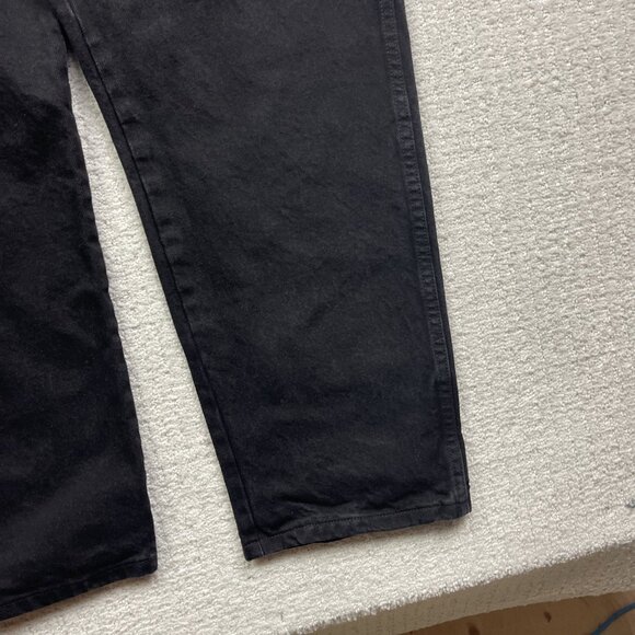 Vintage 90s Rustler Jeans Men 42 x 30 Black Denim Grunge Straight Fit Streetwear - Picture 4 of 10